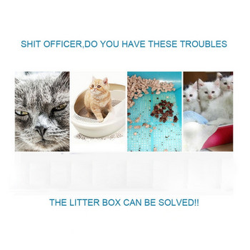 Ημίκλειστο Ταξιδιωτικό Κιβώτιο Απορριμμάτων Γάτας Clean Cute Sandbox with Litter Scoop Εκπαίδευση Τουαλέτας Kitten Ημί-ανοιχτό αναπνεύσιμο σπίτι για κατοικίδια