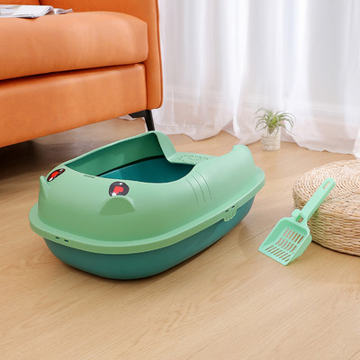 Poluzatvoreni putni mačji pijesak Clean Cute Sandbox s lopaticom za pijesak Nauka mačića na WC Poluotvorena prozračna kućica za kućne ljubimce