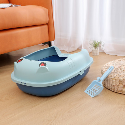 Poluzatvoreni putni mačji pijesak Clean Cute Sandbox s lopaticom za pijesak Nauka mačića na WC Poluotvorena prozračna kućica za kućne ljubimce