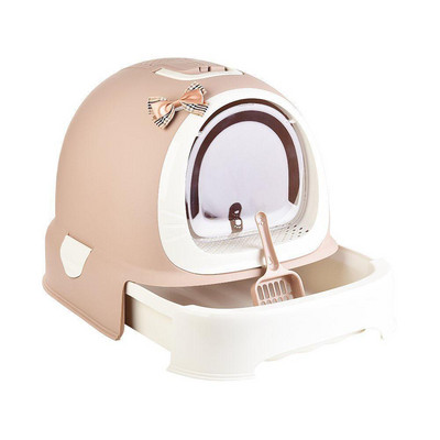 Kaķu tualetes kaste slēgta, pilnībā slēgta kaķu pakaišu tvertne, īpaši liela telpa kaķu gultas traukam kaķēniem.