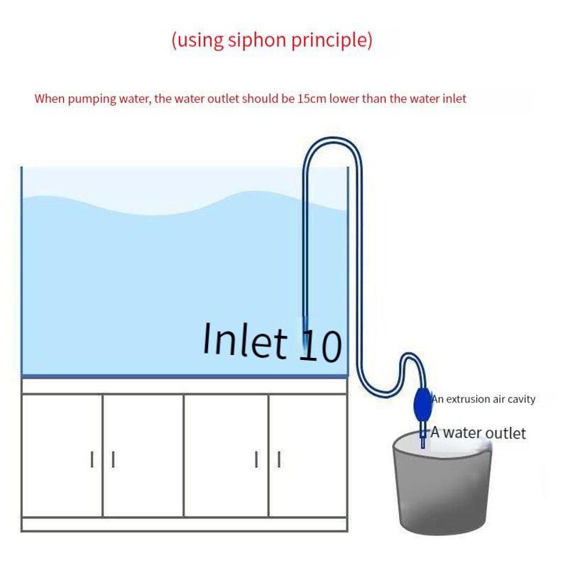 Akvārija zivju tvertņu putekļsūcējs zivju tvertņu putekļu sūcējs Rokas tvertņu mazgātājs Ūdens sūkšanas mizas tīrīšanas piederumi
