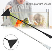 Neklizajući alat s dvostrukom glavom Čisti alat za održavanje akvarija Uređenje morskog okoliša Poravnati pijesak Lopata za akvarij Rezanje od nehrđajućeg čelika