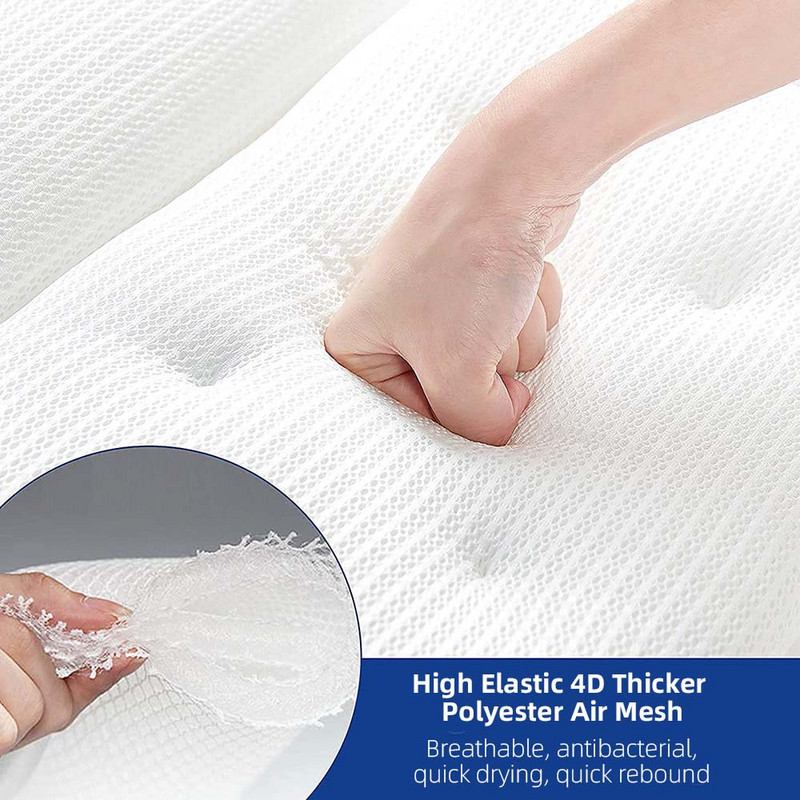 Yinzam Spa Vannas spilvens Vannas spilvens, 6 piesūceknis Mašīnā mazgājams mīksts, ergonomisks vannas dušas 4D Tīkla spilveni mājas vannai