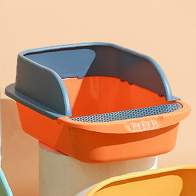 Kutija za mačji pijesak protiv prskanja Povisi pladanj Noćna posuda Prijenosni Pješčanik za jednostavno čišćenje Poluzatvoreni WC za kućne ljubimce za mačiće na putovanju