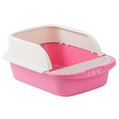 Kutija za mačji pijesak protiv prskanja Povisi pladanj Noćna posuda Prijenosni Pješčanik za jednostavno čišćenje Poluzatvoreni WC za kućne ljubimce za mačiće na putovanju