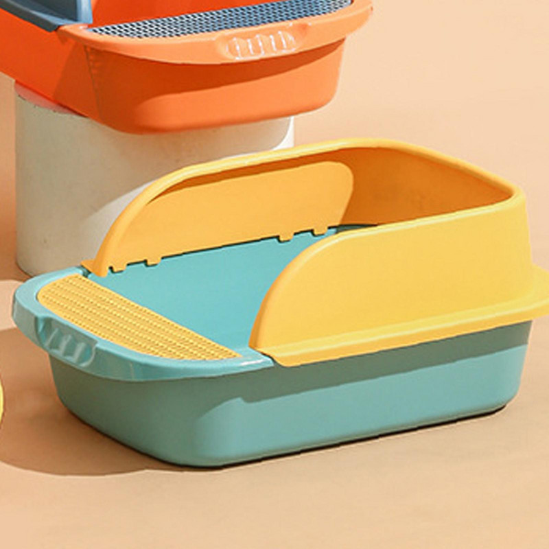 Kutija za mačji pijesak protiv prskanja Povisi pladanj Noćna posuda Prijenosni Pješčanik za jednostavno čišćenje Poluzatvoreni WC za kućne ljubimce za mačiće na putovanju