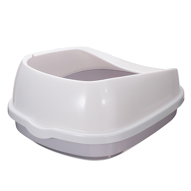 Mājdzīvnieku tualetes gultas trauks pret šļakatām kaķu pakaišu kastei kaķu paplāte ar lāpstu, viegli tīrāmi kastes piederumi