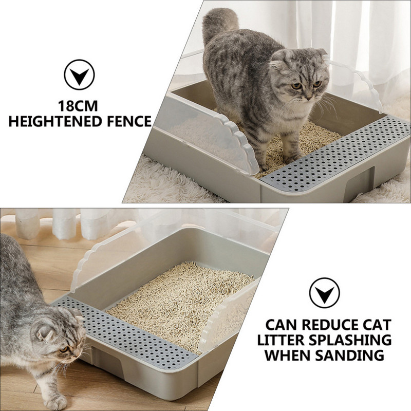 Kaķu pakaišu kaste Mājdzīvnieki Noņemama kaķu pakaišu panna Kaķēnu apmācība podiņa pakaišu panna pretšļakatu tualete 41,5X27,5X18CM