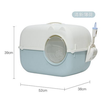 Jauna pilnībā slēgta kaķu tualete ar garu kanālu smilšu noplūdes koridors kaķu pakaišu kastes mēbeles mājdzīvnieku izstrādājumi