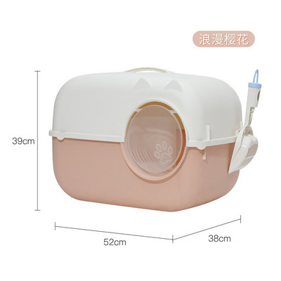 Jauna pilnībā slēgta kaķu tualete ar garu kanālu smilšu noplūdes koridors kaķu pakaišu kastes mēbeles mājdzīvnieku izstrādājumi