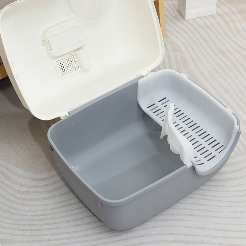 Jauna pilnībā slēgta kaķu tualete ar garu kanālu smilšu noplūdes koridors kaķu pakaišu kastes mēbeles mājdzīvnieku izstrādājumi