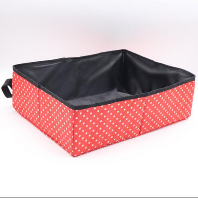 Ūdensizturīga salokāma kaķu pakaišu kaste Vienkārša āra pārnēsājama ceļojumu kucēnu kaķu tualete suņiem ar punktu