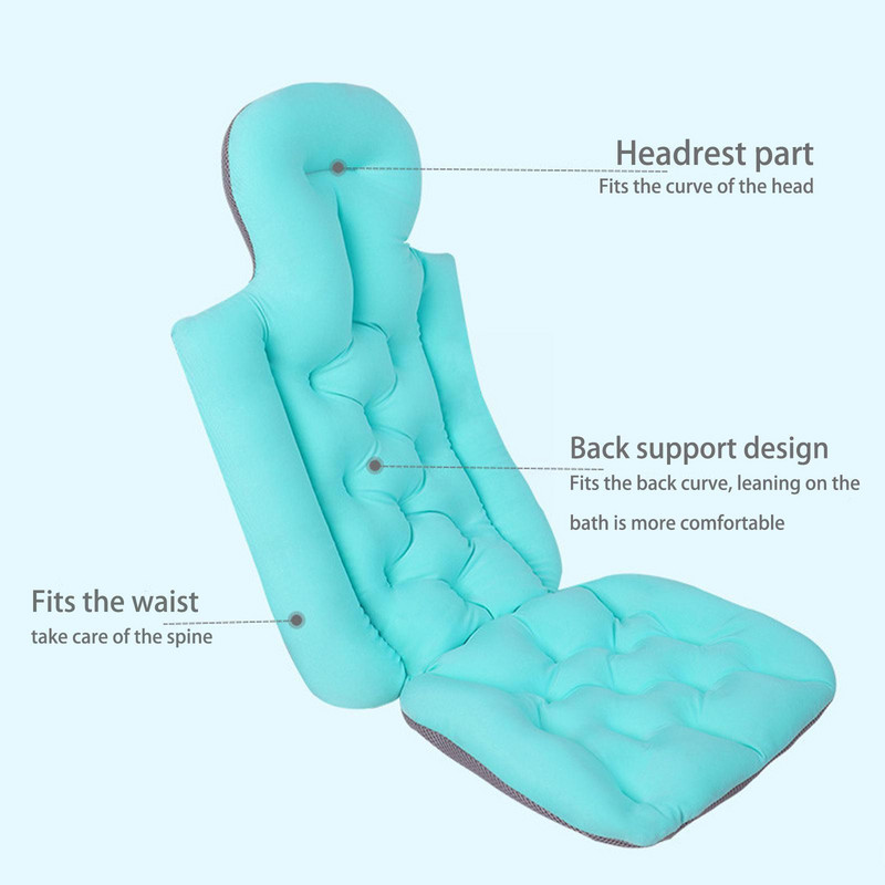 Sklopivi jastuk za kadu za odrasle SPA Jastuk za naslon za glavu Mreža za kupanje Jastuk za bebu Protuklizna podloga za krevet Kad za kupanje Kada za kupanje Jastučić za kadu E7V4