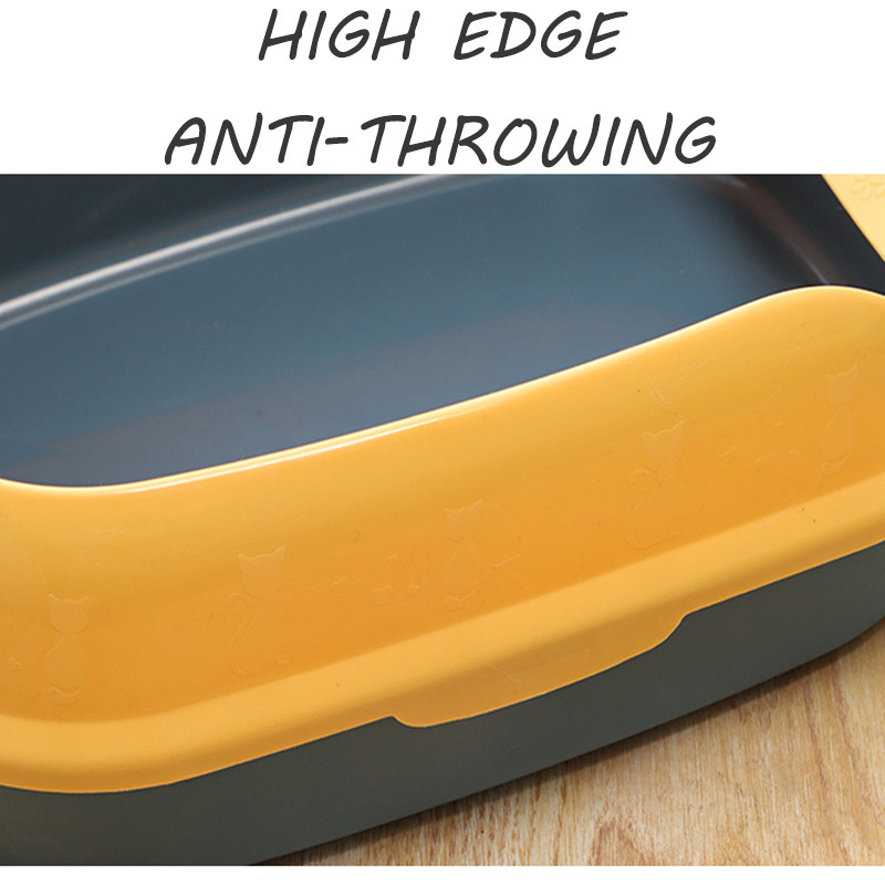 Kutija s potrepštinama za kućne ljubimce Kutija s pijeskom za mačke Poluzatvorena sa žlicom za uklanjanje izmeta Službenik protiv prskanja Kutija s pijeskom za mačke Potrepštine za mačke Kutija za mačke