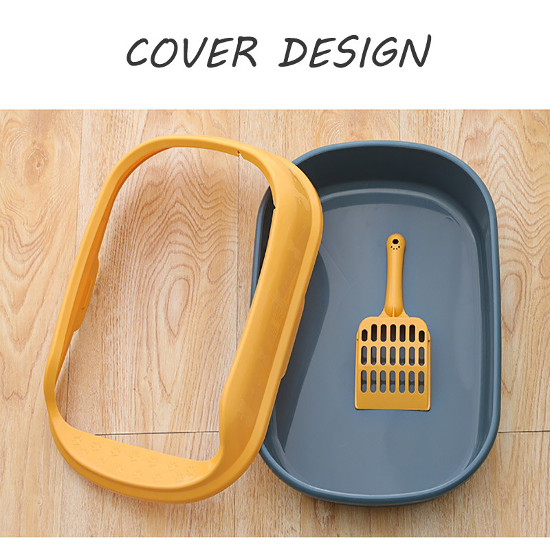 Kutija s potrepštinama za kućne ljubimce Kutija s pijeskom za mačke Poluzatvorena sa žlicom za uklanjanje izmeta Službenik protiv prskanja Kutija s pijeskom za mačke Potrepštine za mačke Kutija za mačke