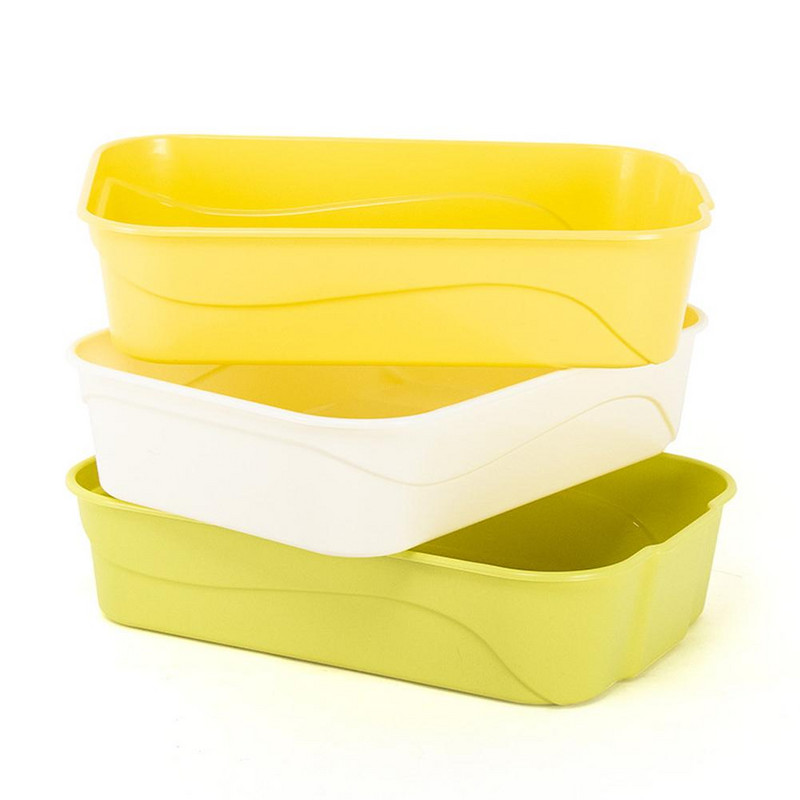 Kutija za mačji pijesak Otvorena, pojačana, produbljena, protiv prskanja Kutija za pijesak velikog kapaciteta, Sredstva za čišćenje WC-a