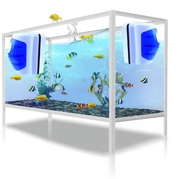 1PC Полезна плаваща магнитна четка Аквариум Стъкло Скрепер за водорасли Инструменти за почистване на аквариум