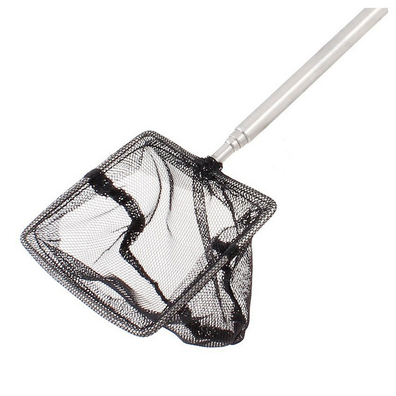 Mreže za akvarijske ribe, prijenosne duge ručke od nehrđajućeg čelika, mreža za akvarijske ribe, mreža za pecanje, mreža za slijetanje, alati za čišćenje plutajućeg spremnika