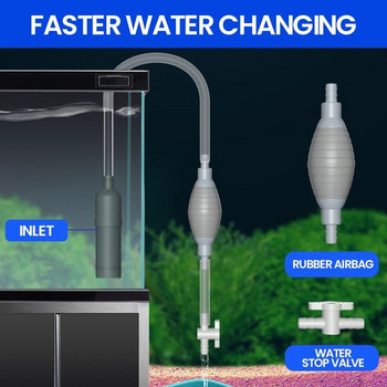 Fish Tank Semi-automatic Water Changer & Gravel Cleaner Tortoise Tank Vacuum Siphon Water Pump Cleaner Αξεσουάρ ενυδρείου