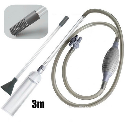 Fish Tank Poluautomatski izmjenjivač vode i čistač šljunka Akvarij za kornjače Vakuumski sifon Čistač vodene pumpe Dodaci za akvarij