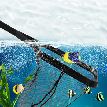 Ρητίνη δίχτυ ψαρέματος με μακριά λαβή ισχυρή χωρητικότητα τετράγωνο ενυδρείο αξεσουάρ δεξαμενής ψαριών Dropshipping