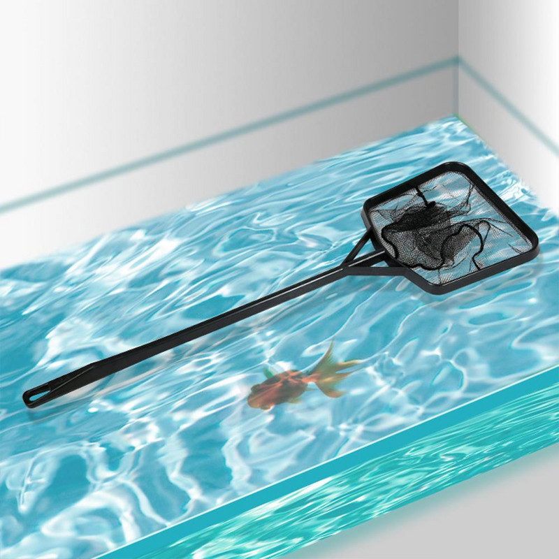 Sveķu zvejas tīkls ar garu rokturi Spēcīga nestspēja Kvadrātveida akvārija zivju tvertņu piederumi Dropshipping