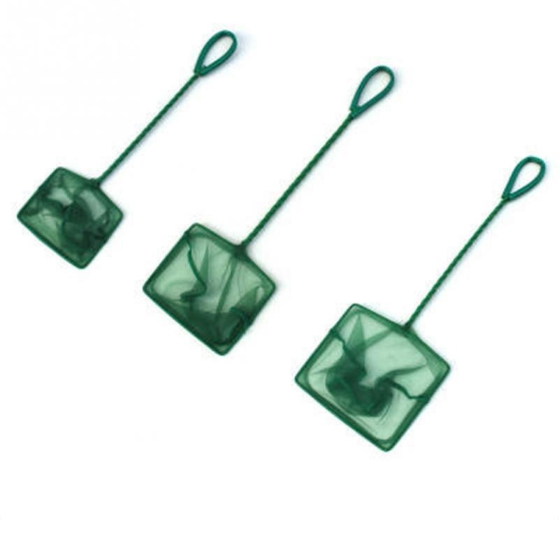 Zelena prijenosna mreža s dugačkom ručkom, četvrtasti akvarijski akvarij, mreža za pecanje, mreža za spuštanje riba, plutajući predmeti, alati za čišćenje