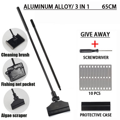 Oštrica strugača za akvarijske ribe od nehrđajućeg čelika Vodena voda Živa biljka Čišćenje trave Set višenamjenskih alata