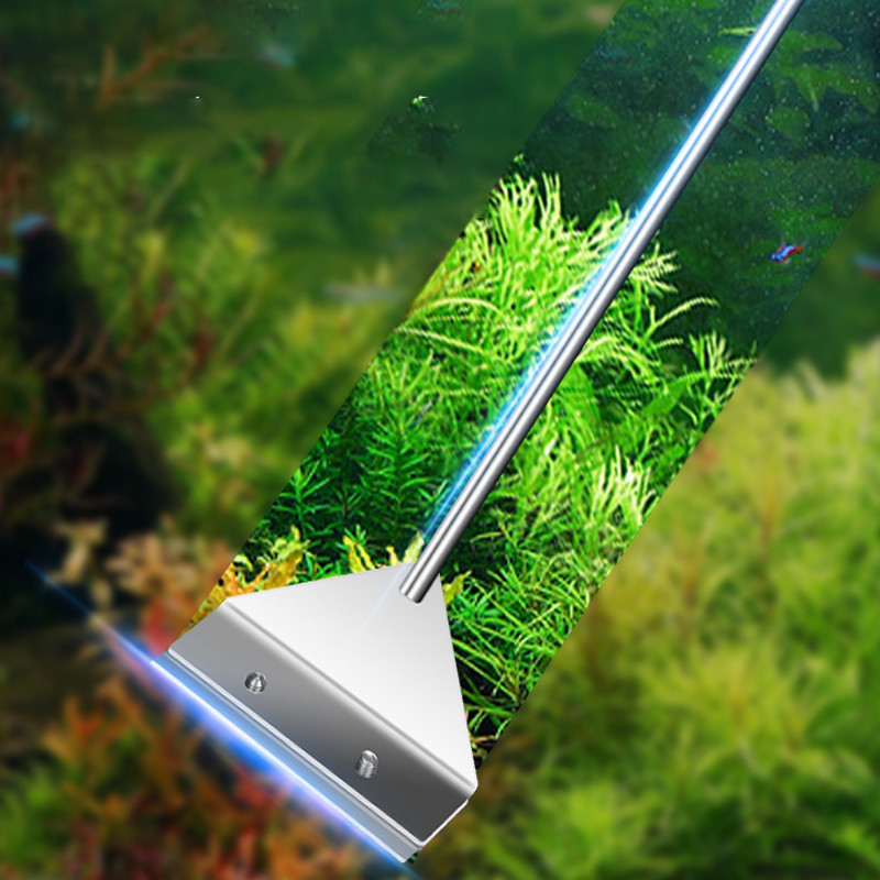 Oštrica strugača za akvarijske ribe od nehrđajućeg čelika Vodena voda Živa biljka Čišćenje trave Set višenamjenskih alata