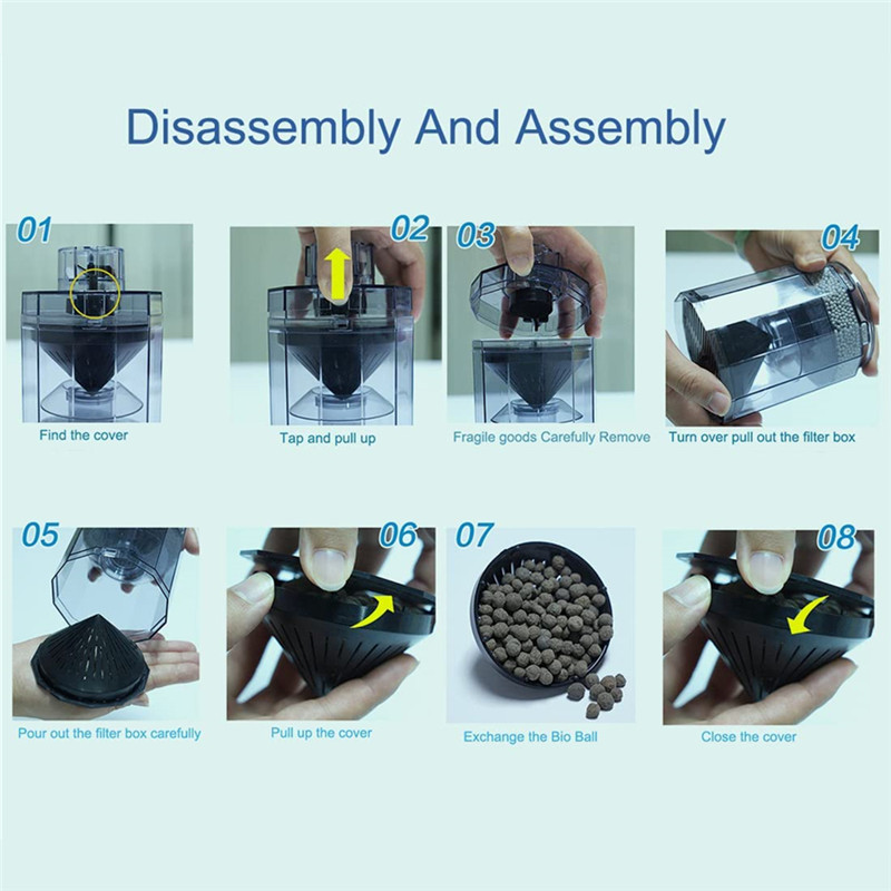 Zivju izkārnījumu savācēja akvārija tvertne, pilnībā automātiska zivju izkārnījumu izkārnījumu atdalīšanas filtra savācēja putekļu sūcējs