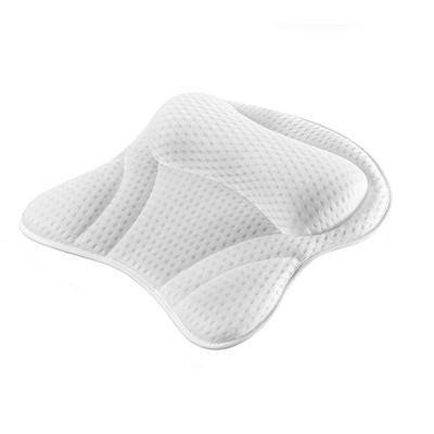 Otthoni fürdőkád párna fürdőpárna, 6 tapadókorongos gépben mosható puha, ergonomikus fürdőzuhany 4D hálós párnák otthoni kádhoz
