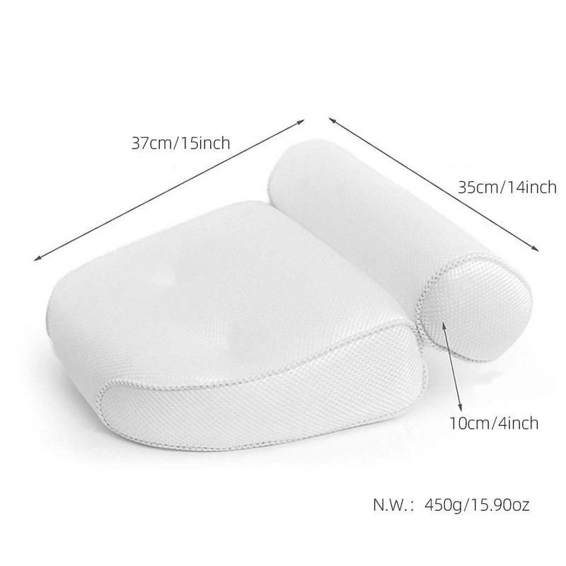 Jastuk za kućnu spa kadu, 6 vakuumskih čašica koje se mogu prati u perilici, mekani ergonomski tuš za kupanje 4D mrežasti jastuci za kućnu kadu