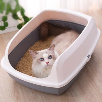 Hoopet Cats Litter Box Cat Toilet Litter Cat Anti Splash for Pet Cat Tray with Scoop Clean Toilette Home Plastic Sandbox Cat