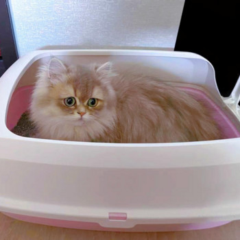 Hoopet Cats Litter Box Cat Toilet Litter Cat Anti Splash for Pet Cat Tray with Scoop Clean Toilette Home Plastic Sandbox Cat