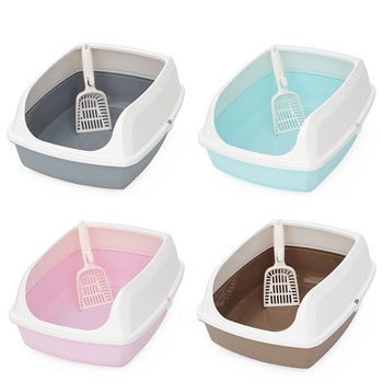 Hoopet Cats Litter Box Cat Toilet Litter Cat Anti Splash for Pet Cat Tray with Scoop Clean Toilette Home Plastic Sandbox Cat