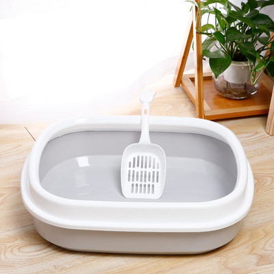 Kaķu pakaišu paplātes smilšu kaste mājdzīvnieku tualetei pretšļakatām gultas kastes fekālijas Savākta lāpsta kaķēns suns tīrīšanas kakas rīku atkritumu turētājs