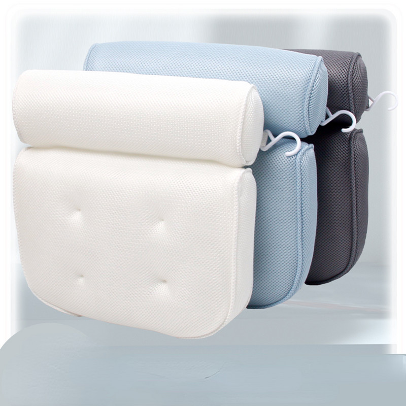 Vannas spilvens 3/4D sieta vannas spilvens ar piesūcekni Kakla muguras atbalsts Vannas istaba Vannas piesūceknis Spilvens Vannas spilvens SPA spilvens