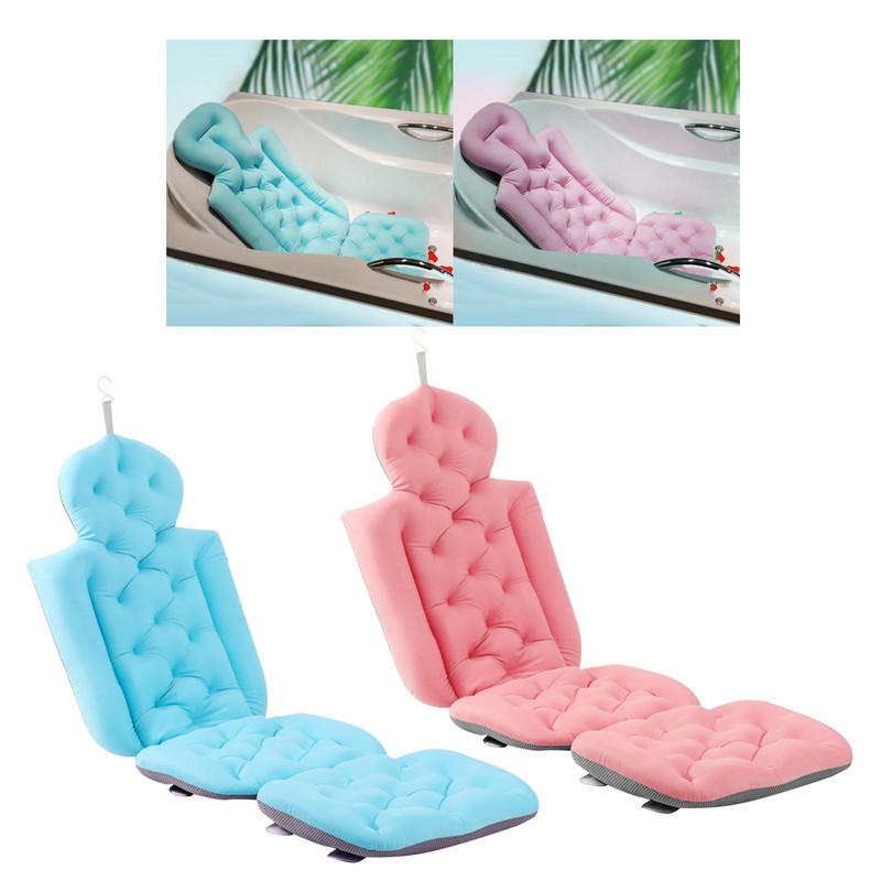 Sklopivi jastuk za kupanje Cijelo tijelo Jastuk za kupanje Jastuk za kadu Neklizajući, prozračan, udoban jastuk za naslon za glavu za kupaonsku kadu