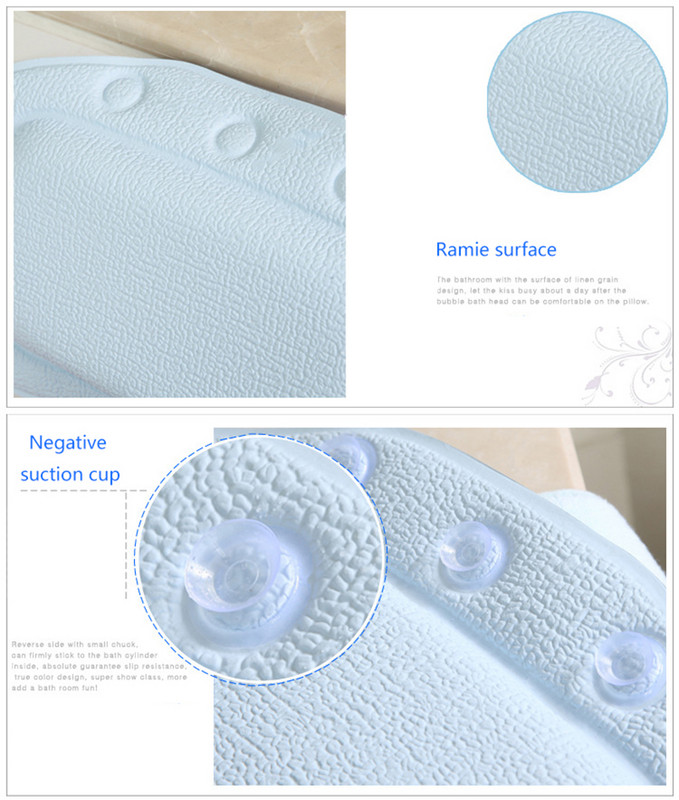 Jastuk za kadu Vodootporni protuklizni spužvasti jastuci s vakuumskim čašicama Meki vrat i leđa Opuštajući odmor Kupaonski pribor