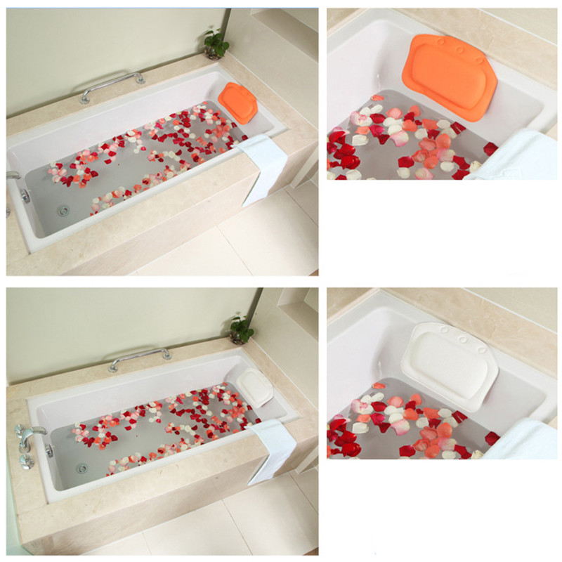 Jastuk za kadu Vodootporni protuklizni spužvasti jastuci s vakuumskim čašicama Meki vrat i leđa Opuštajući odmor Kupaonski pribor