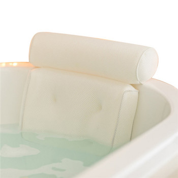 Възглавница за баня 3D мрежеста кърпа Бързосъхнеща нехлъзгаща се възглавница за баня Подпора за врат и гръб