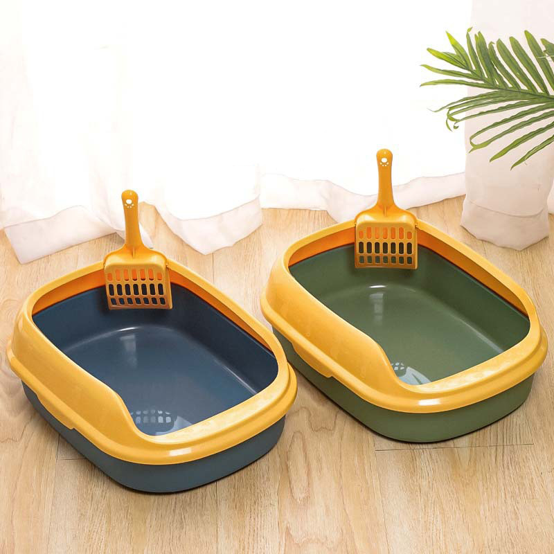Huisdier Wc Ondersteek Anti Splash Katten Kattenbak Lade Met Scoop Kitten Hond Schoon WC Thuis Plastic Zand Doos Kat Levert
