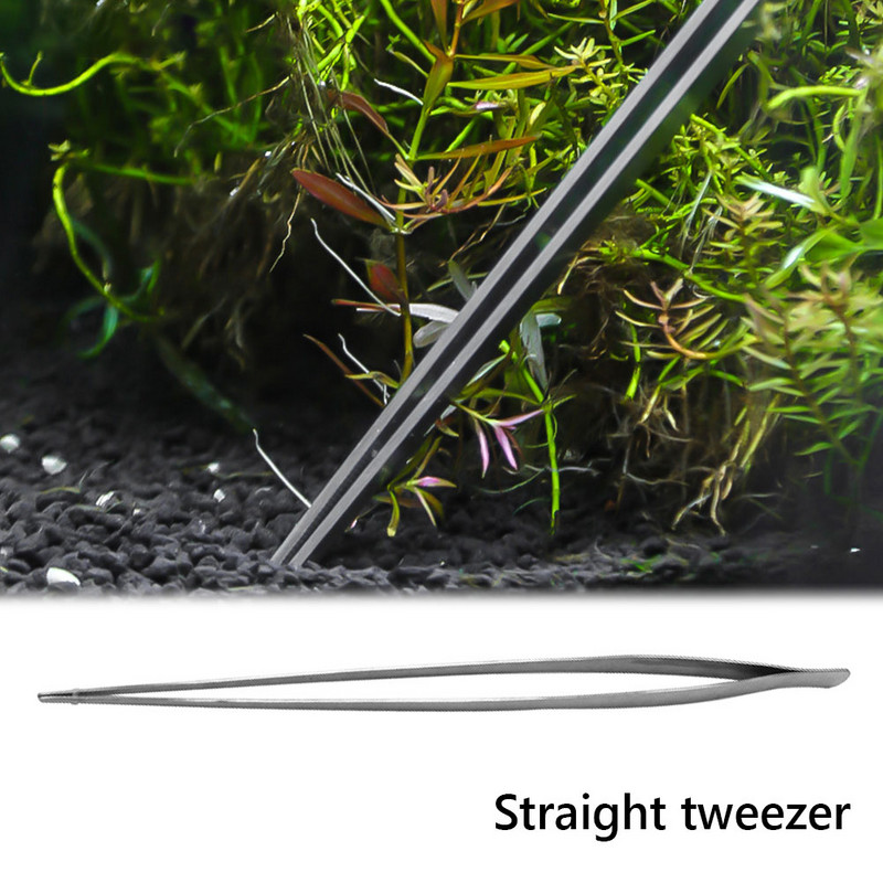 Akvārija tvertne Aquascaping Tools Akvārija šķērveida pincetes rīks Nerūsējošā tērauda ūdensaugi Instrumenti akvārija uzturēšanai