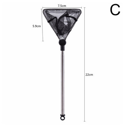Nerūsējošā tērauda stieņa zvejas tīkla kabata regulējama garneļu ķeršanas zivju tvertnes tīrīšanas tīkls zvejas tīkls akvārijs, izvelkams