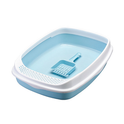 PP poluzatvorena kutija za pijesak, noćna posuda za mačke, kutija za pijesak, kutija za mačke, kutija za pijesak, kavez, kutija za pse s lopaticom, pijesak za mačke koji se lako čisti