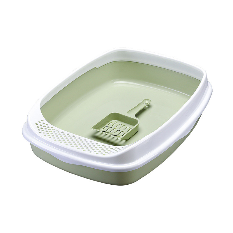 PP poluzatvorena kutija za pijesak, noćna posuda za mačke, kutija za pijesak, kutija za mačke, kutija za pijesak, kavez, kutija za pse s lopaticom, pijesak za mačke koji se lako čisti