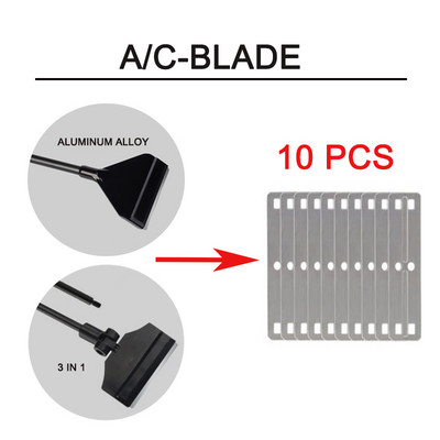 ZRDR 10 gab akvārija tīrīšanas instrumenta asmens, zivju tvertņu aļģu noņemšanas skrāpju piederumi, 25cm metāla klaņi
