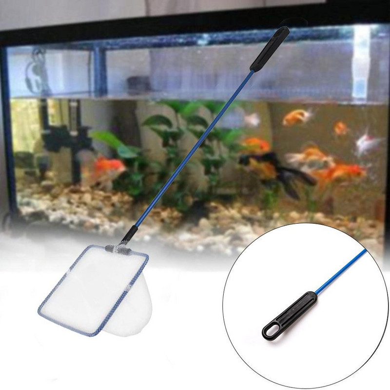 Akvarij s metalnim okvirom Zlatna ribica Mreža za slijetanje riba 8,5x6/10x8,5/13,3x10,8/15,3x12cm Fish Tank Plutajući alat za čišćenje s dugom ručkom Vruće