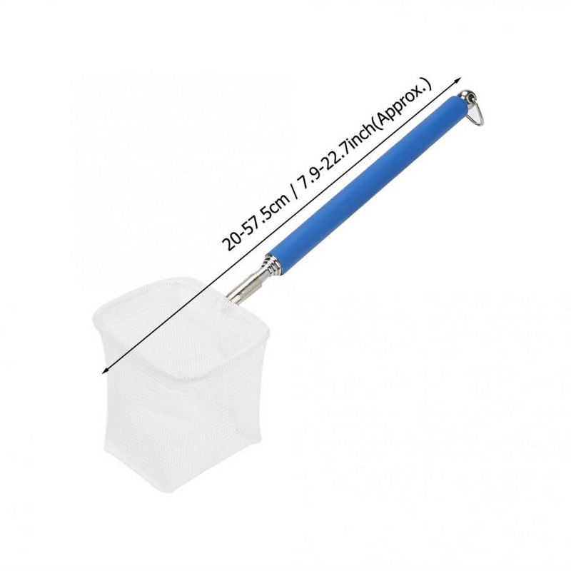 Mreža za hvatanje račića za akvarij Mreža za hvatanje akvarija Mala ribička mreža okruglog oblika na uvlačenje, mala šipka od nehrđajućeg čelika