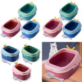 Mačji WC za kućne ljubimce Plastična posuda za čišćenje Kućni kućni pribor za kućne ljubimce Lagani kućni ljubimci Kutija za mačji pijesak, otporna na pucanje, otporna na pucanje